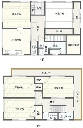 道場貸戸建の物件間取画像